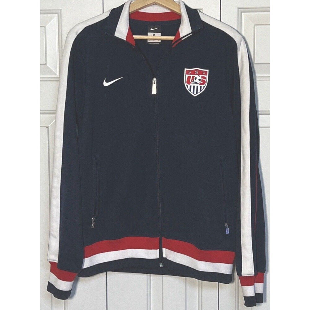 Nike USA Soccer N98 Track Jacket Men’s Large Navy USMNT Full Zip 478298-451